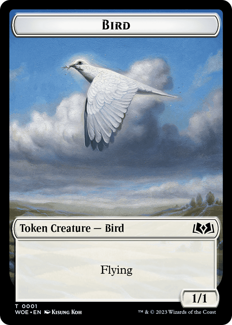 Bird // Food (0012) Double-Sided Token [Wilds of Eldraine Tokens] | Gear Gaming Bentonville