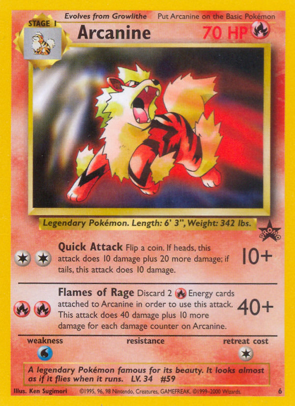 Arcanine (6) [Wizards of the Coast: Black Star Promos] | Gear Gaming Bentonville