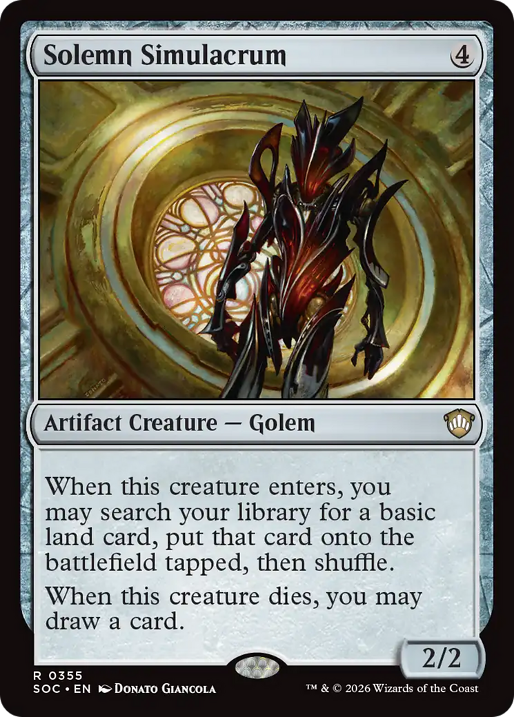 Solemn Simulacrum [Secrets of Strixhaven Commander] | Gear Gaming Bentonville