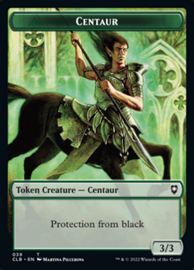Horror // Centaur Double-Sided Token [Commander Legends: Battle for Baldur's Gate Tokens] | Gear Gaming Bentonville