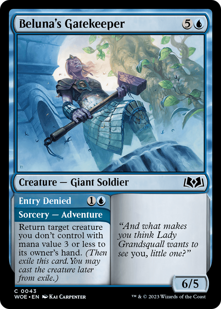 Beluna's Gatekeeper // Entry Denied [Wilds of Eldraine] | Gear Gaming Bentonville