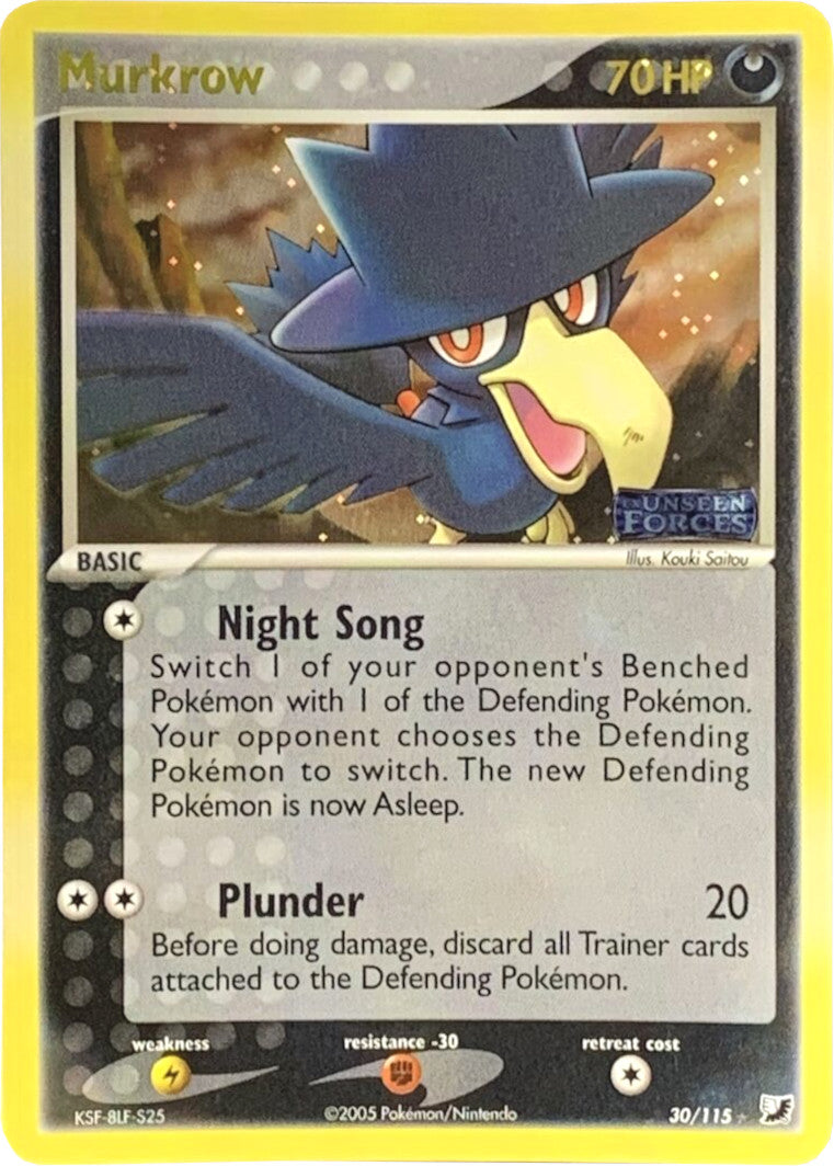 Murkrow (30/115) (Stamped) [EX: Unseen Forces] | Gear Gaming Bentonville