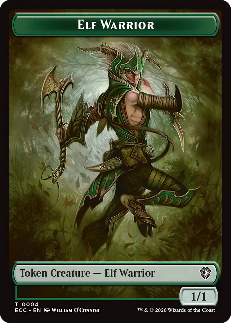 Elf Warrior (0004) // Plant (0005) Double-Sided Token [Lorwyn Eclipsed Tokens] | Gear Gaming Bentonville