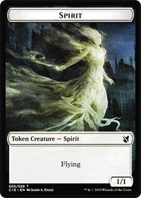 Spirit // Human Double-Sided Token [Commander 2019 Tokens] | Gear Gaming Bentonville
