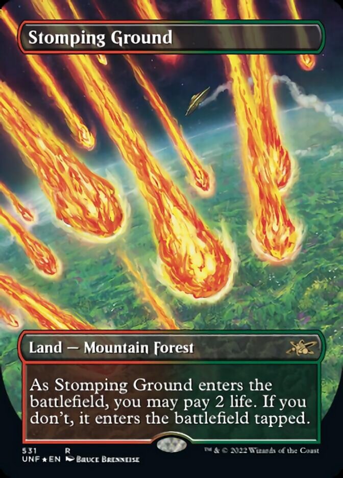 Stomping Ground (Borderless) (Galaxy Foil) [Unfinity] | Gear Gaming Bentonville