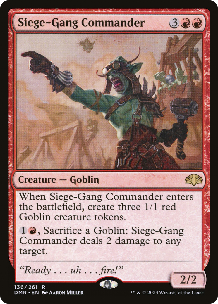 Siege-Gang Commander [Dominaria Remastered] | Gear Gaming Bentonville