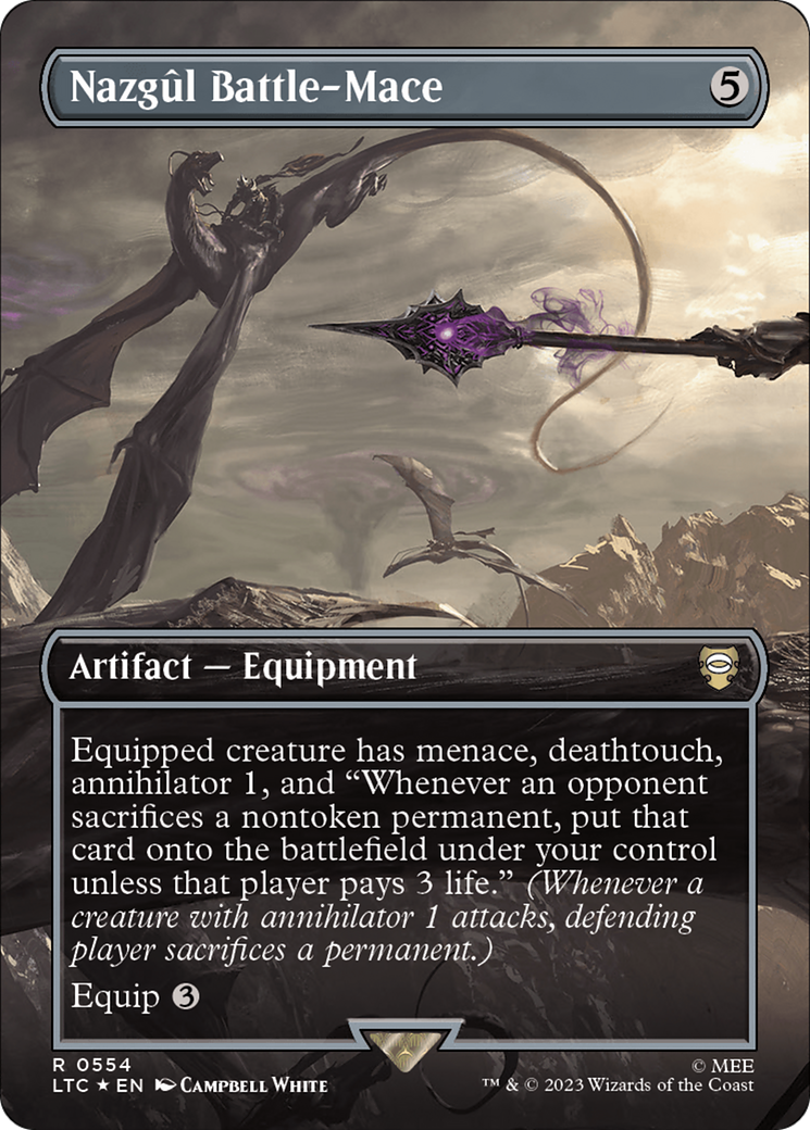 Nazgul Battle-Mace (Borderless) (Surge Foil) [The Lord of the Rings: Tales of Middle-Earth Commander] | Gear Gaming Bentonville