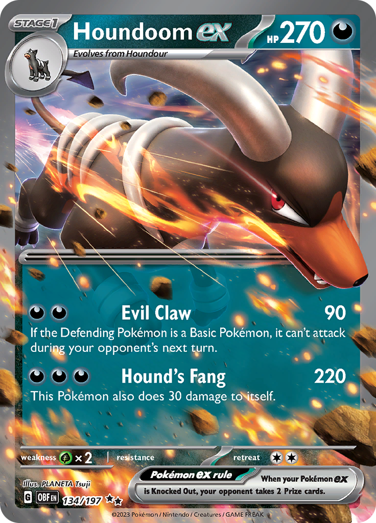 Houndoom ex (134/197) [Scarlet & Violet: Obsidian Flames] | Gear Gaming Bentonville