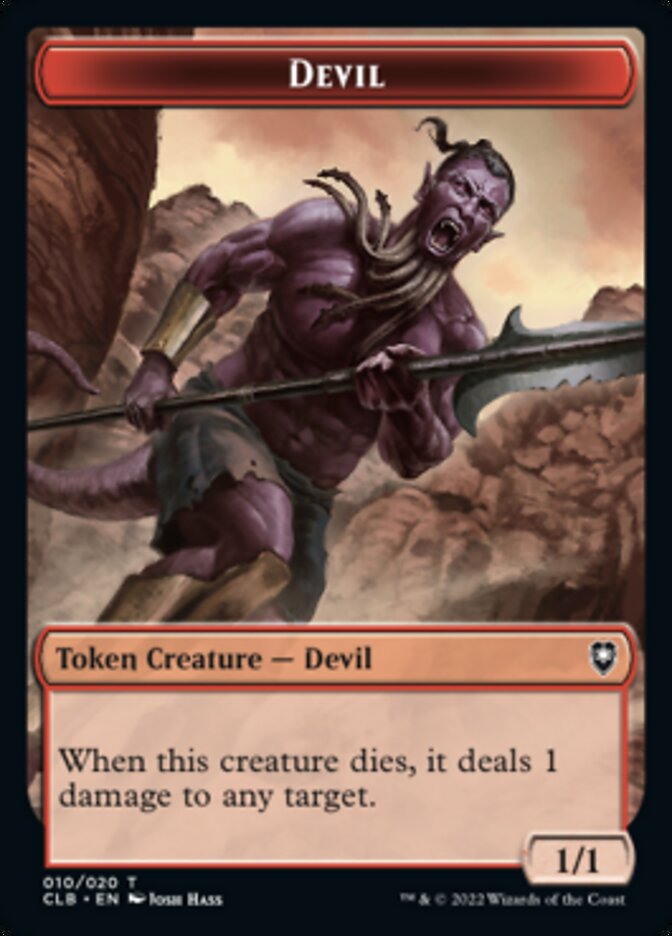 Treasure // Devil Double-Sided Token [Commander Legends: Battle for Baldur's Gate Tokens] | Gear Gaming Bentonville