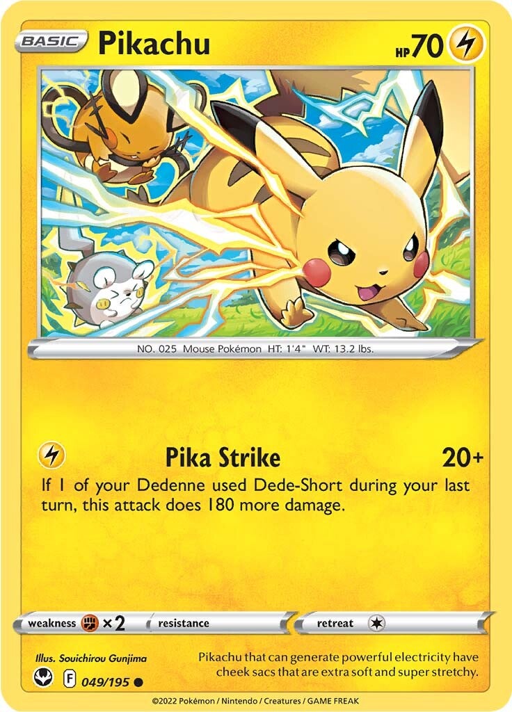 Pikachu (049/195) [Sword & Shield: Silver Tempest] | Gear Gaming Bentonville