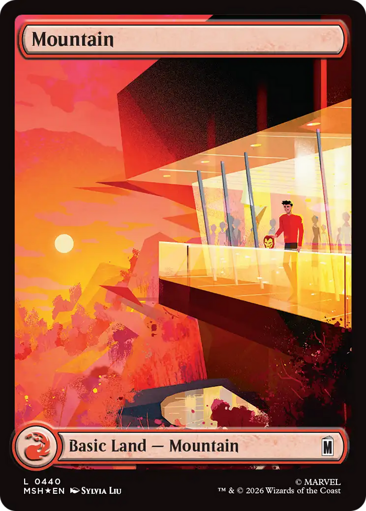 Mountain (0440) (Surge Foil) [Marvel Super Heroes] | Gear Gaming Bentonville