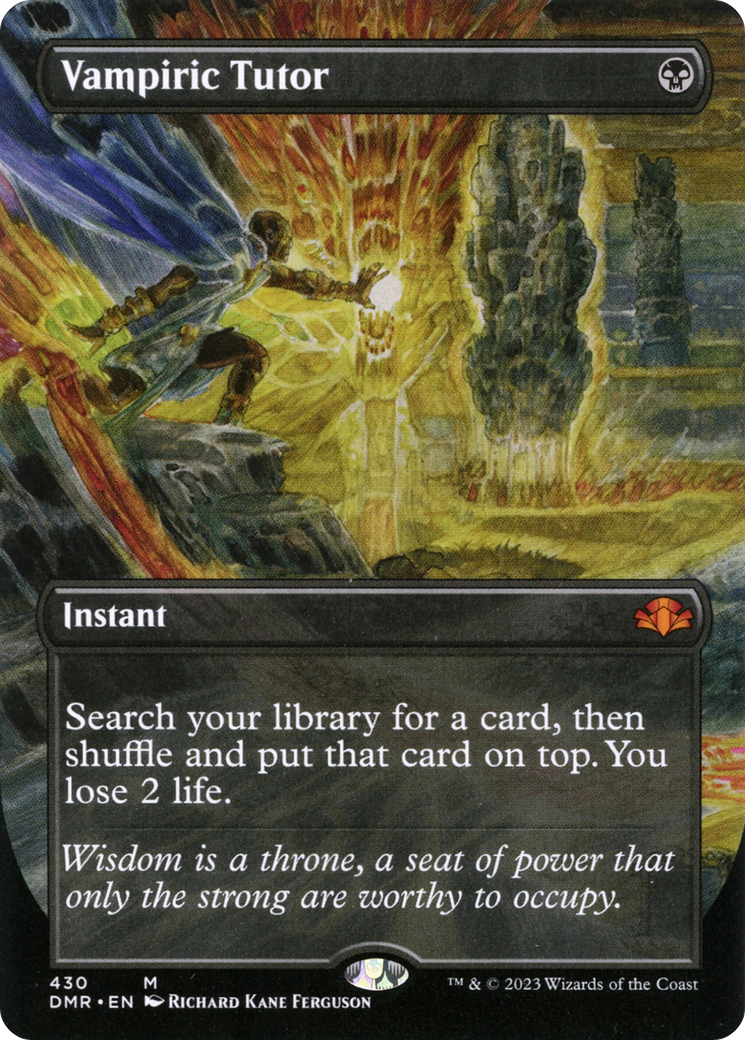 Vampiric Tutor (Borderless Alternate Art) [Dominaria Remastered] | Gear Gaming Bentonville