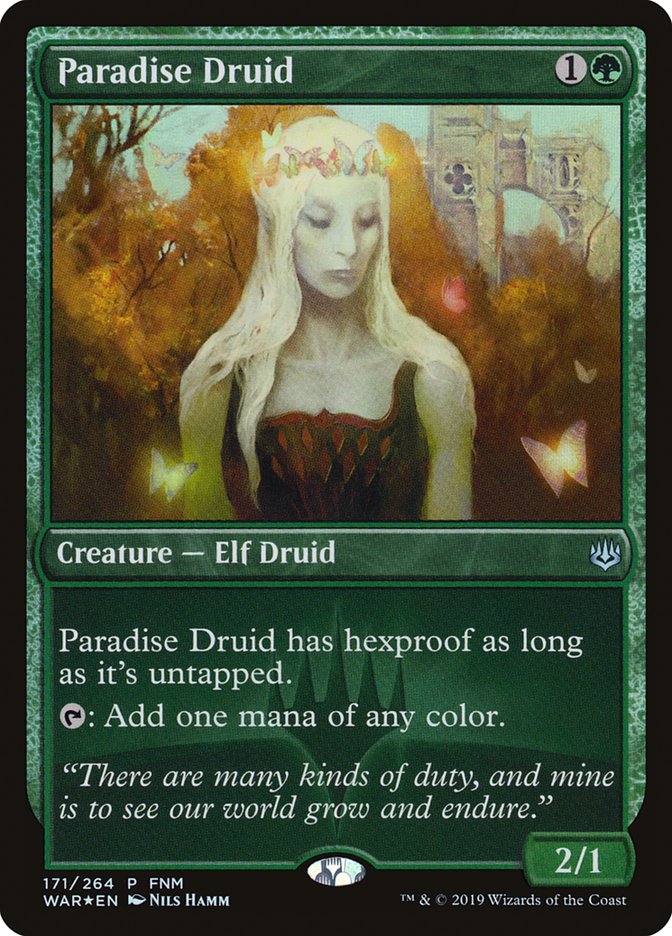 Paradise Druid (FNM) [War of the Spark Promos] | Gear Gaming Bentonville