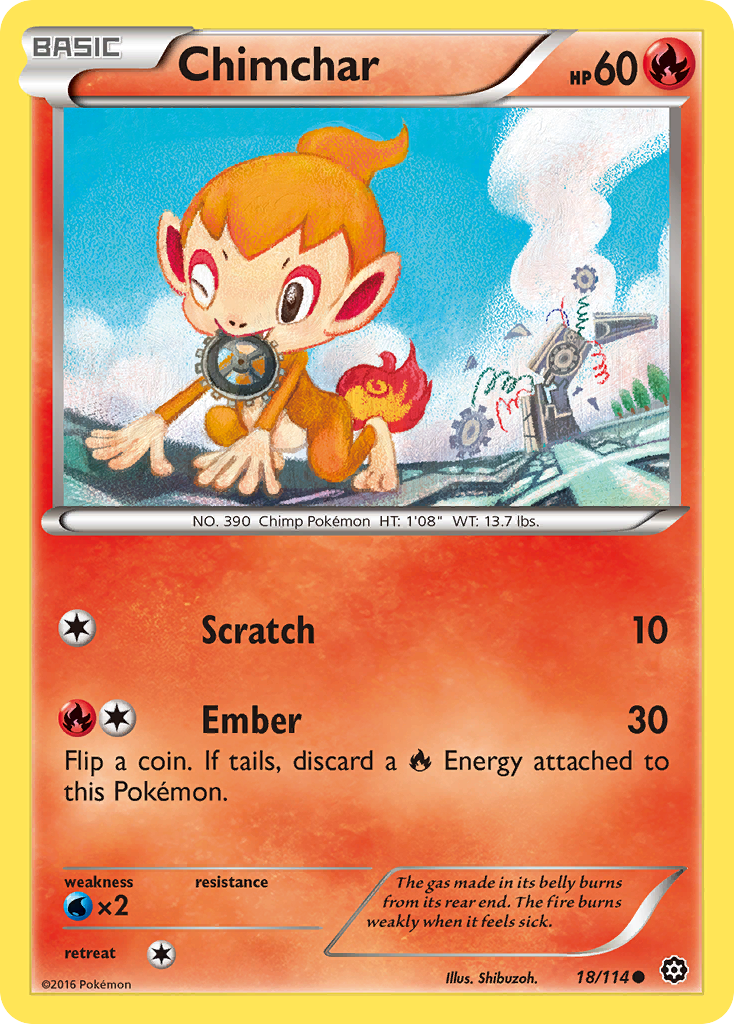 Chimchar (18/114) [XY: Steam Siege] | Gear Gaming Bentonville