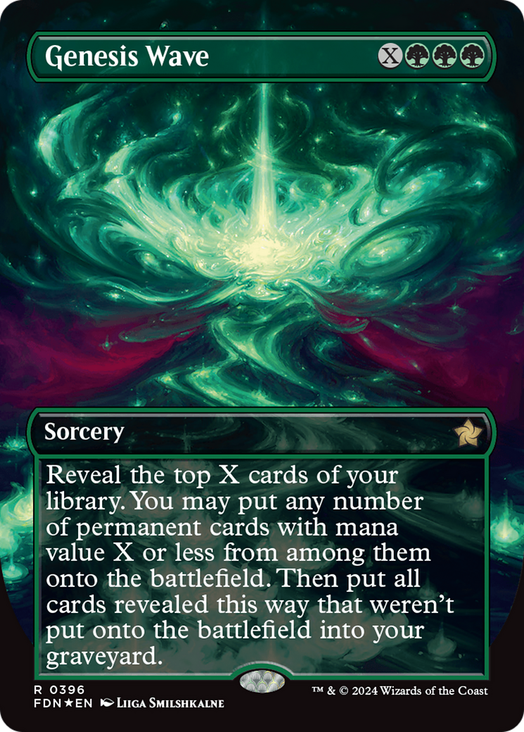 Genesis Wave (Borderless) (Mana Foil) [Foundations] | Gear Gaming Bentonville