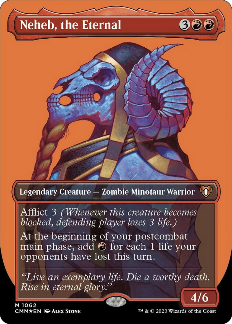 Neheb, the Eternal (Borderless Textured Foil Frame Break) [Commander Masters] | Gear Gaming Bentonville