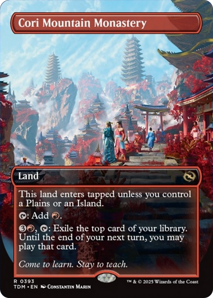 Cori Mountain Monastery (Borderless) [Tarkir: Dragonstorm] | Gear Gaming Bentonville