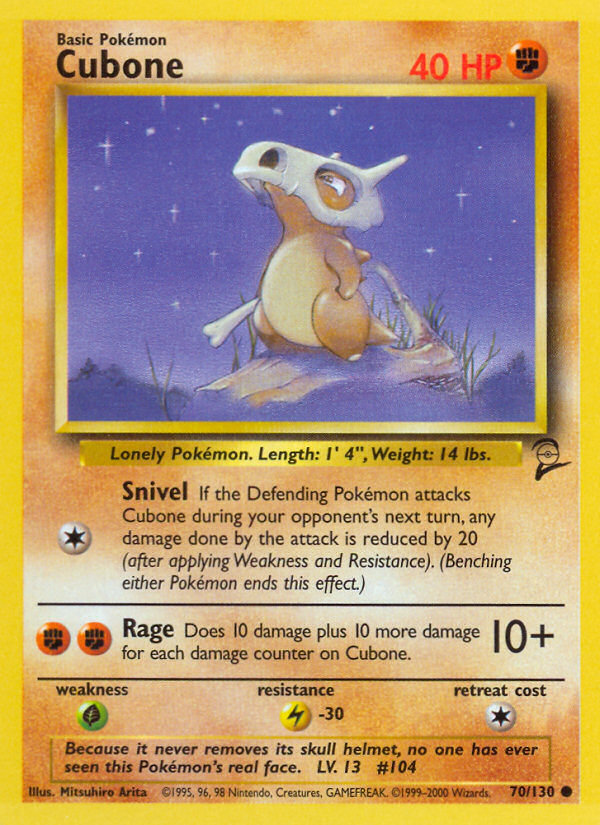 Cubone (70/130) [Base Set 2] | Gear Gaming Bentonville