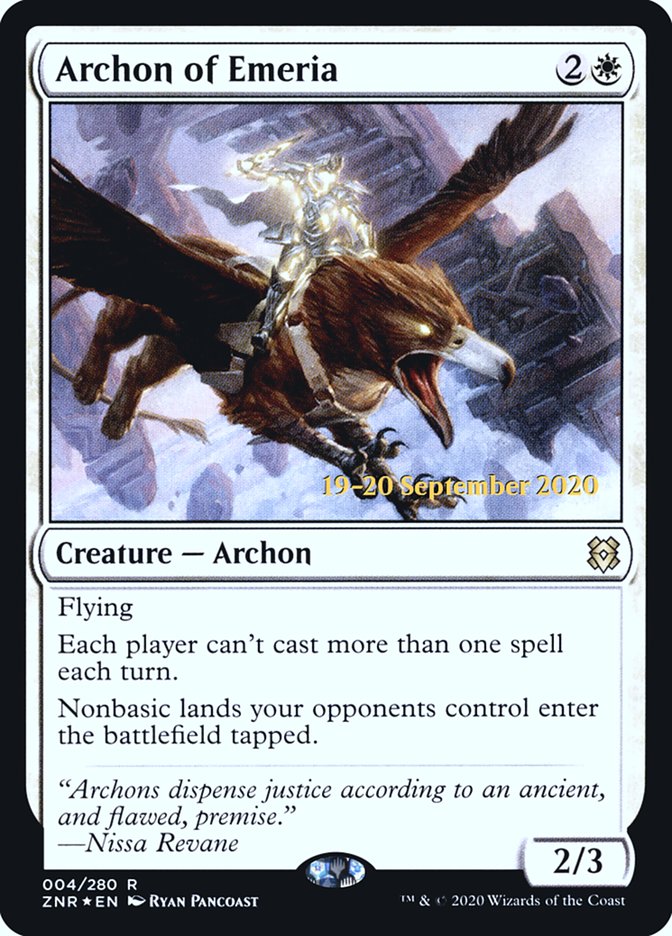 Archon of Emeria [Zendikar Rising Prerelease Promos] | Gear Gaming Bentonville