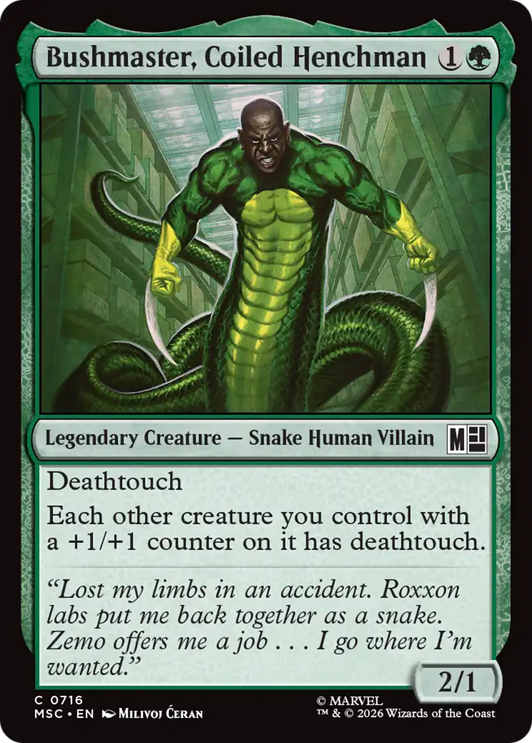 Bushmaster, Coiled Henchman [Marvel Super Heroes Commander] | Gear Gaming Bentonville