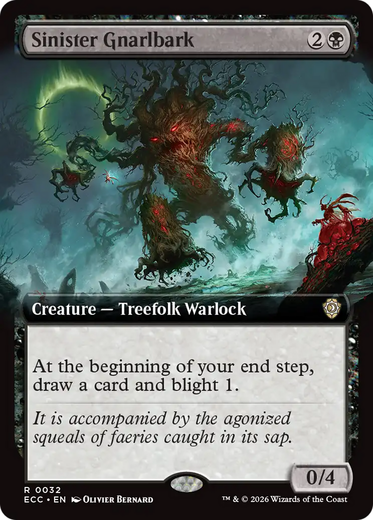 Sinister Gnarlbark (Extended Art) [Lorwyn Eclipsed Commander] | Gear Gaming Bentonville