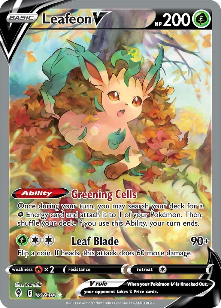 Leafeon V (167/203) [Sword & Shield: Evolving Skies] | Gear Gaming Bentonville