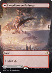 Needleverge Pathway // Pillarverge Pathway (Borderless Alternate Art) [Zendikar Rising] | Gear Gaming Bentonville