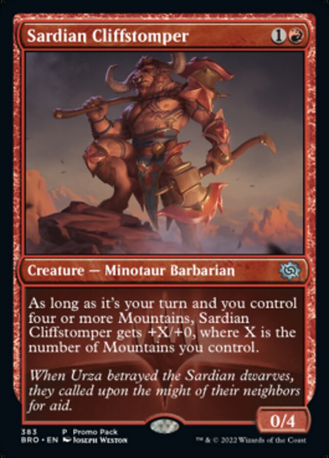 Sardian Cliffstomper (Promo Pack) [The Brothers' War Promos] | Gear Gaming Bentonville