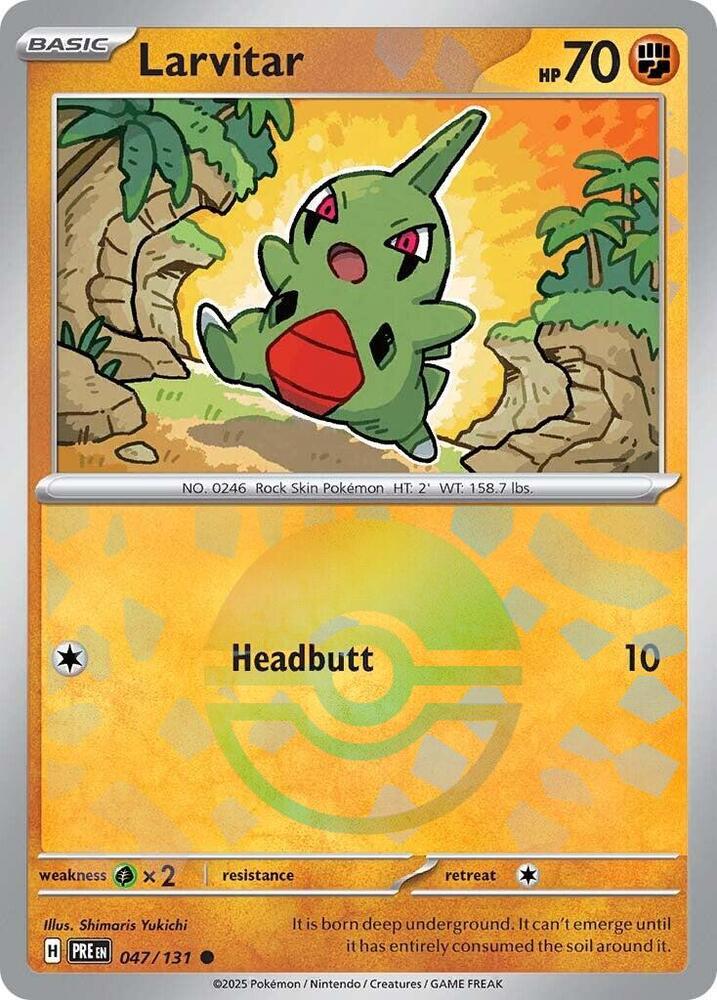 Larvitar (047/131) (Poke Ball Pattern) [Scarlet & Violet: Prismatic Evolutions] | Gear Gaming Bentonville