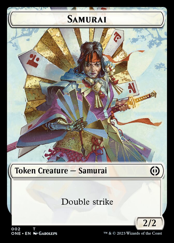 Phyrexian Mite (011) // Samurai Double-Sided Token [Phyrexia: All Will Be One Tokens] | Gear Gaming Bentonville