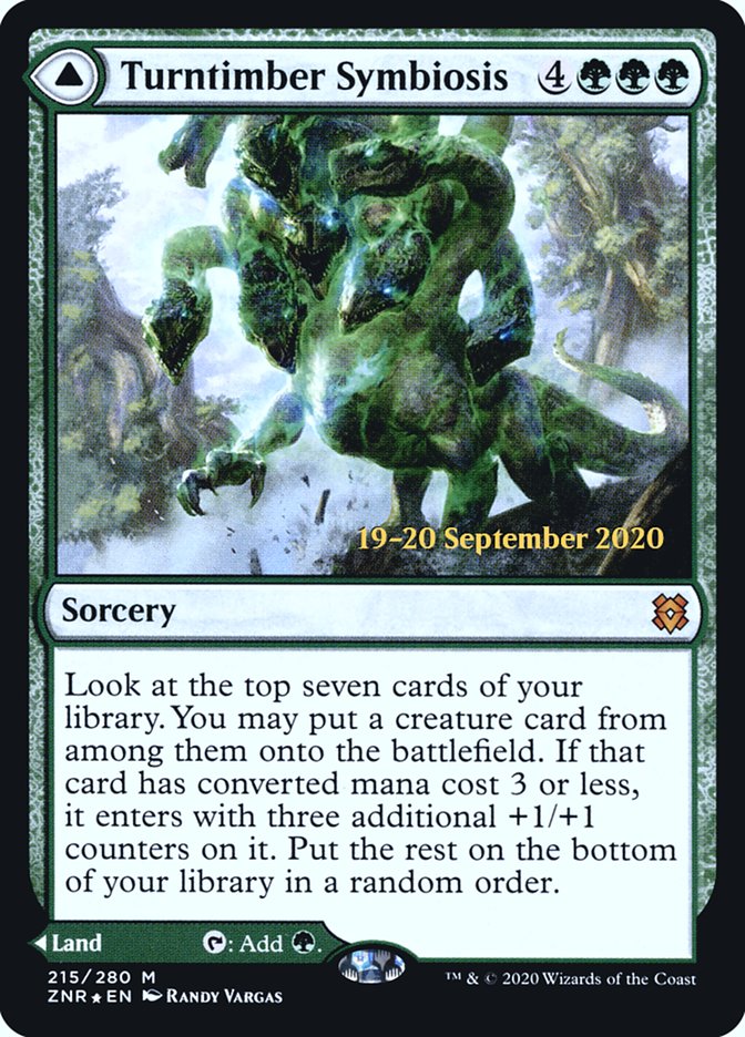 Turntimber Symbiosis // Turntimber, Serpentine Wood [Zendikar Rising Prerelease Promos] | Gear Gaming Bentonville