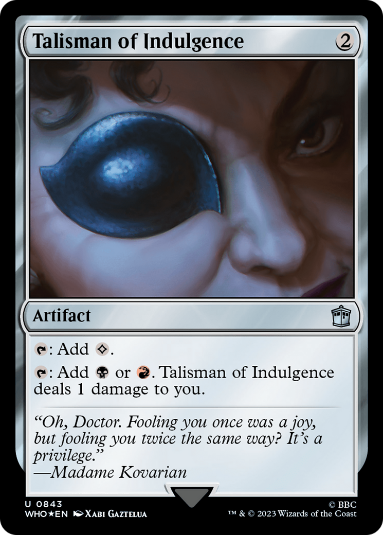 Talisman of Indulgence (Surge Foil) [Doctor Who] | Gear Gaming Bentonville