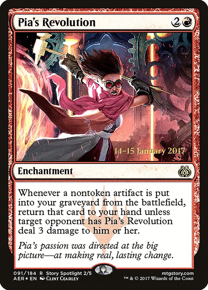 Pia's Revolution [Aether Revolt Prerelease Promos] | Gear Gaming Bentonville