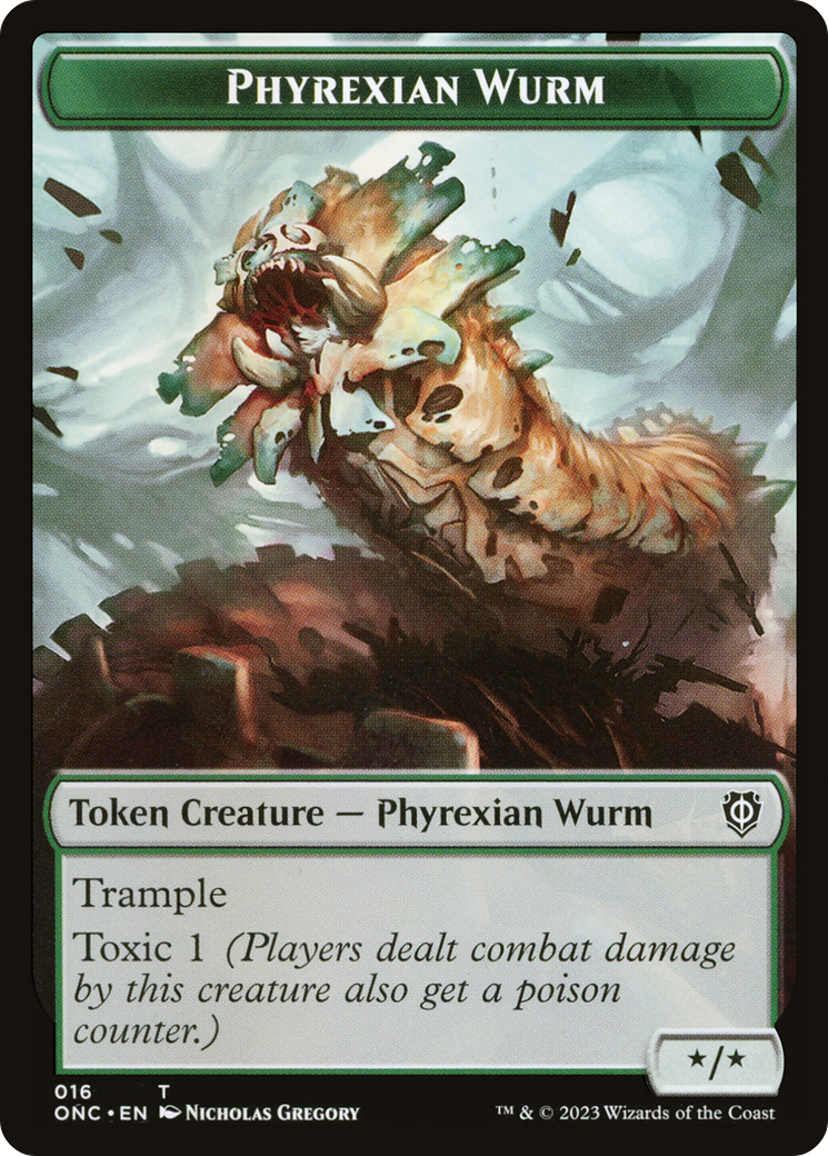 Phyrexian Wurm // Phyrexian Insect Double-Sided Token [Phyrexia: All Will Be One Commander Tokens] | Gear Gaming Bentonville