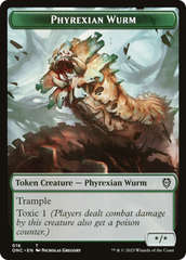 Phyrexian Wurm // Phyrexian Horror Double-Sided Token [Phyrexia: All Will Be One Commander Tokens] | Gear Gaming Bentonville