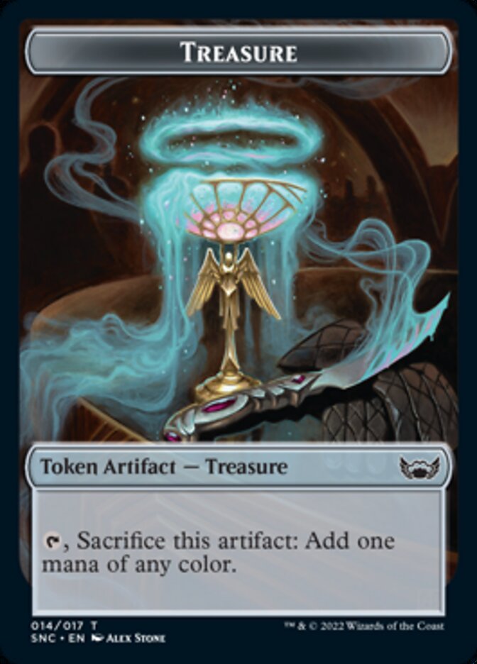 Treasure (014) // Rogue Double-Sided Token [Streets of New Capenna Tokens] | Gear Gaming Bentonville