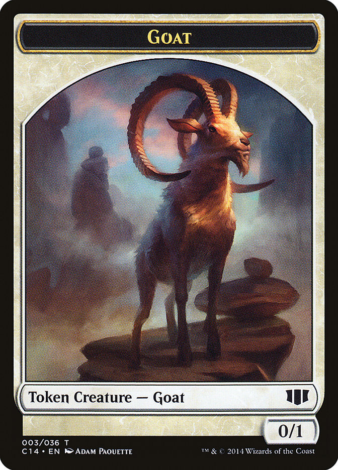Goblin // Goat Double-Sided Token [Commander 2014 Tokens] | Gear Gaming Bentonville
