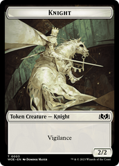 Knight // Food (0010) Double-Sided Token [Wilds of Eldraine Tokens] | Gear Gaming Bentonville