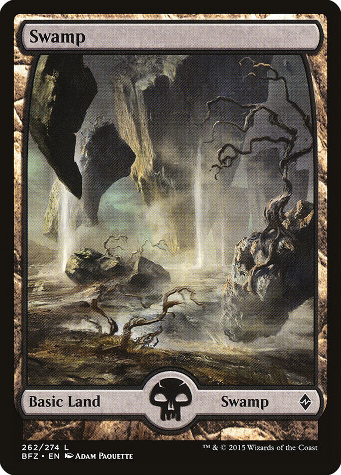 Swamp (262) (Full Art) [Battle for Zendikar] | Gear Gaming Bentonville