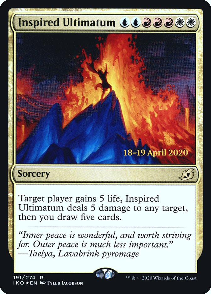 Inspired Ultimatum [Ikoria: Lair of Behemoths Prerelease Promos] | Gear Gaming Bentonville