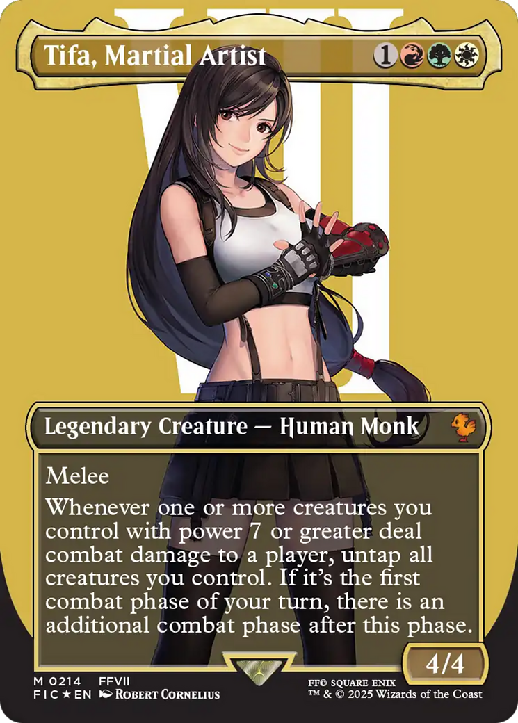 Tifa, Martial Artist (Borderless) (Surge Foil) [FINAL FANTASY Commander] | Gear Gaming Bentonville
