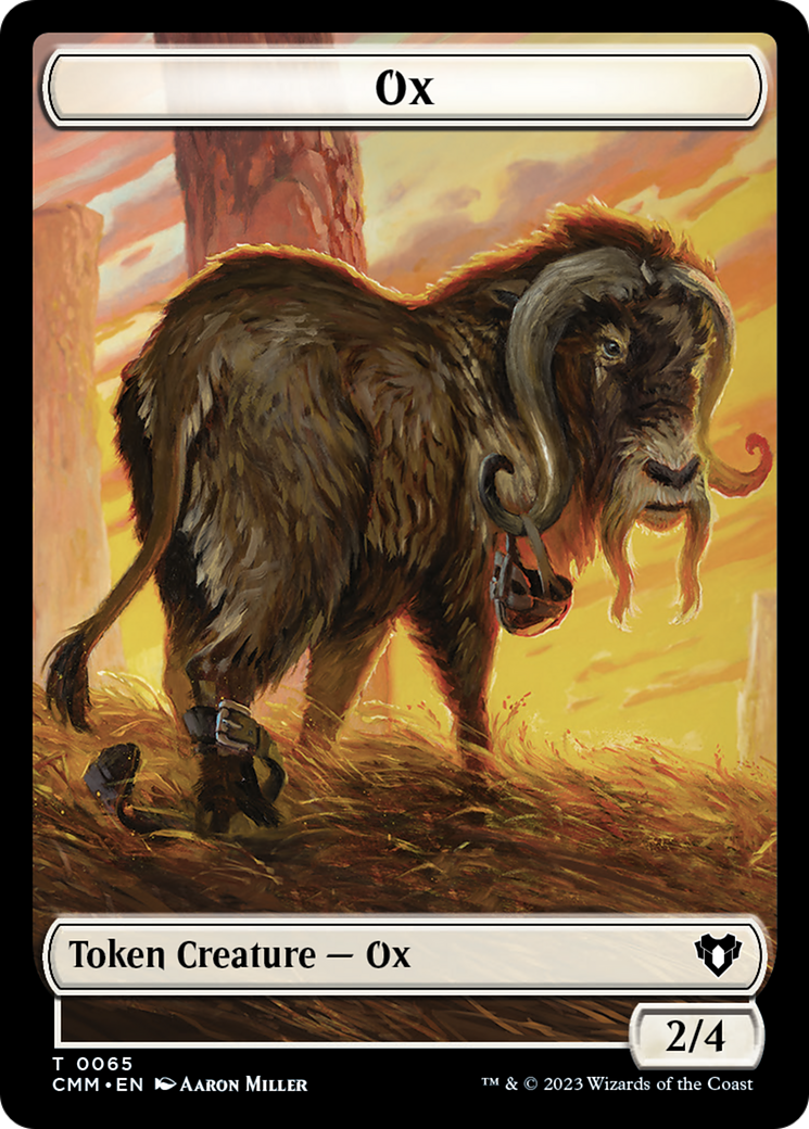 Phyrexian Golem // Ox Double-Sided Token [Commander Masters Tokens] | Gear Gaming Bentonville