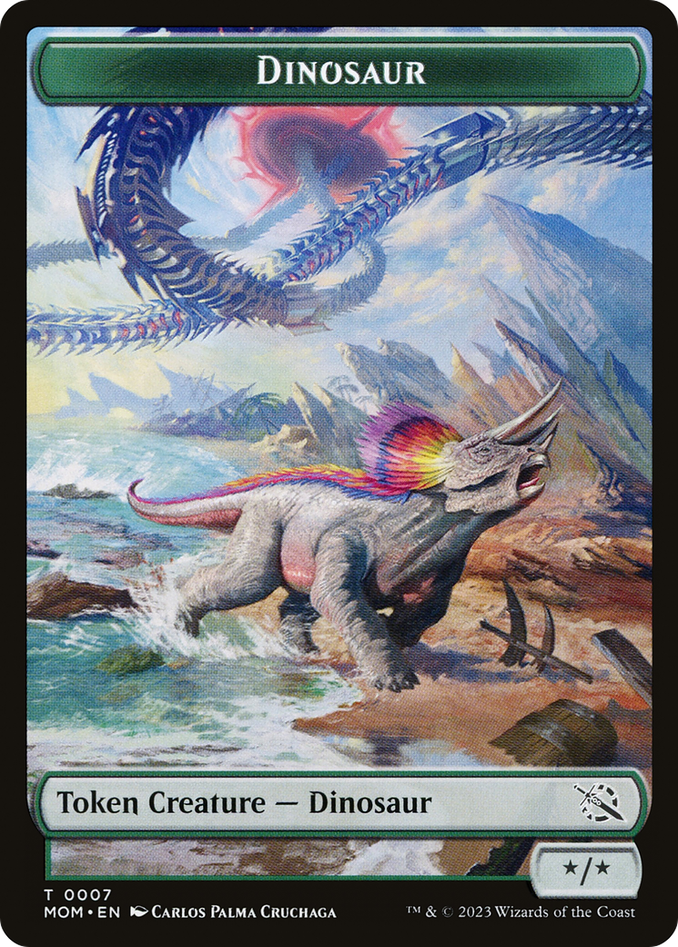 Treasure (20) // Dinosaur Double-Sided Token [March of the Machine Tokens] | Gear Gaming Bentonville