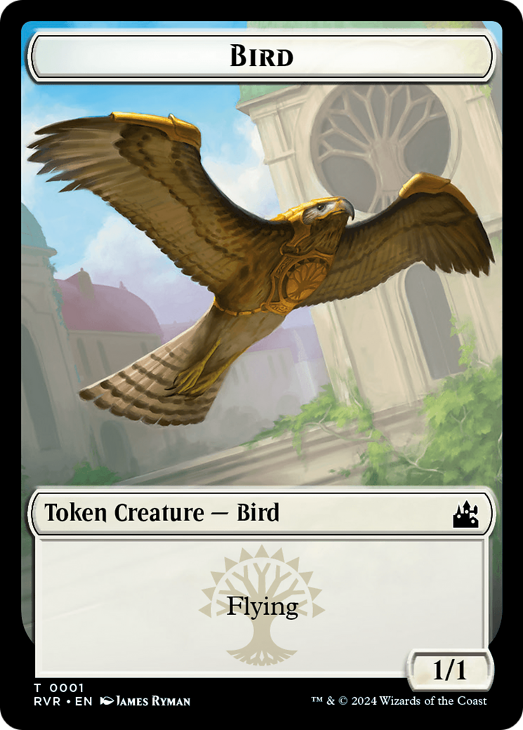 Bird // Angel (0002) Double-Sided Token [Ravnica Remastered Tokens] | Gear Gaming Bentonville