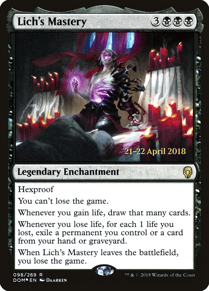 Lich's Mastery [Dominaria Prerelease Promos] | Gear Gaming Bentonville
