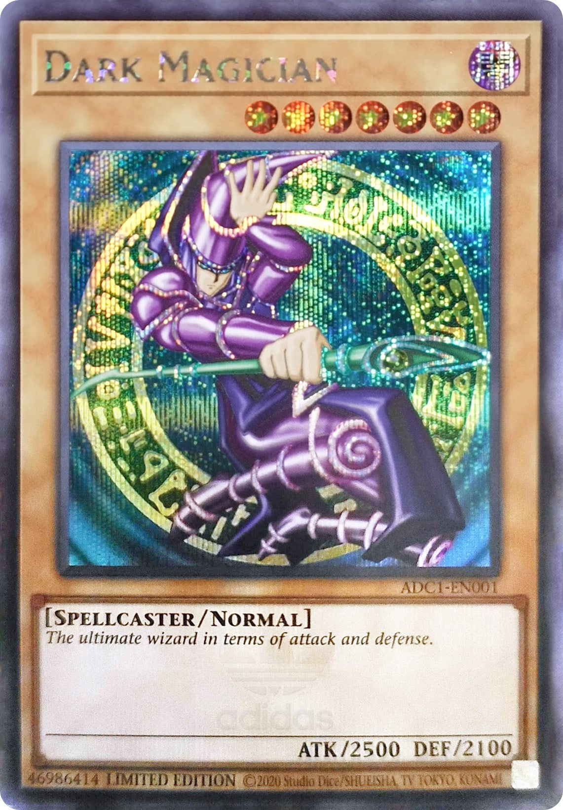 Dark Magician (Adidas Exclusive) [ADC1-EN001] Prismatic Secret Rare | Gear Gaming Bentonville