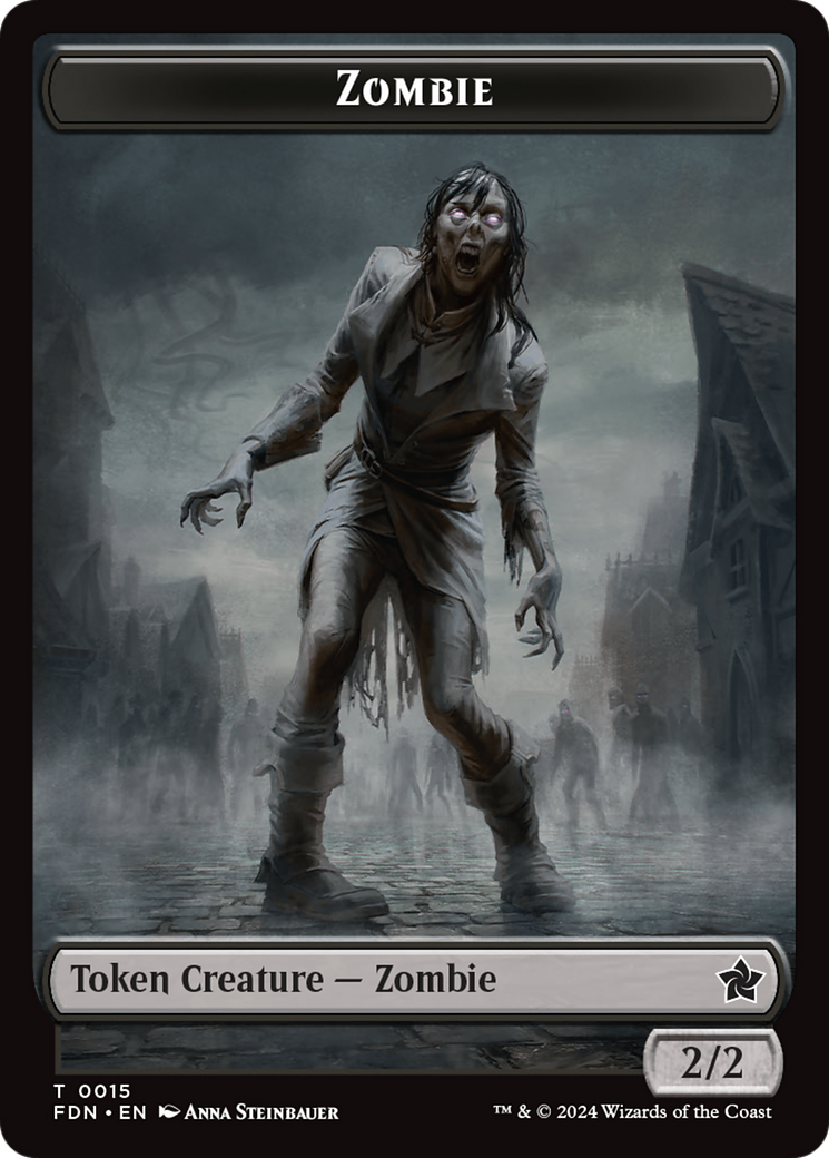 Rat (0014) // Zombie Double-Sided Token [Foundations Tokens] | Gear Gaming Bentonville