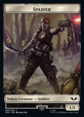Soldier (003) // Ultramarines Honour Guard Double-Sided Token (Surge Foil) [Warhammer 40,000 Tokens] | Gear Gaming Bentonville