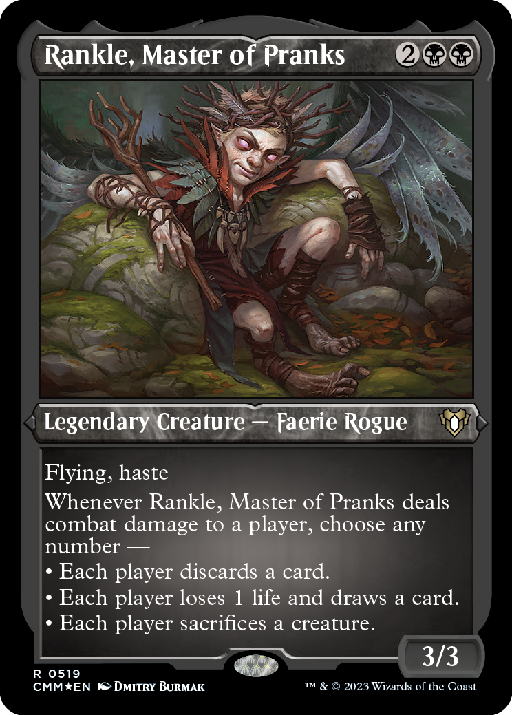 Rankle, Master of Pranks (Foil Etched) [Commander Masters] | Gear Gaming Bentonville