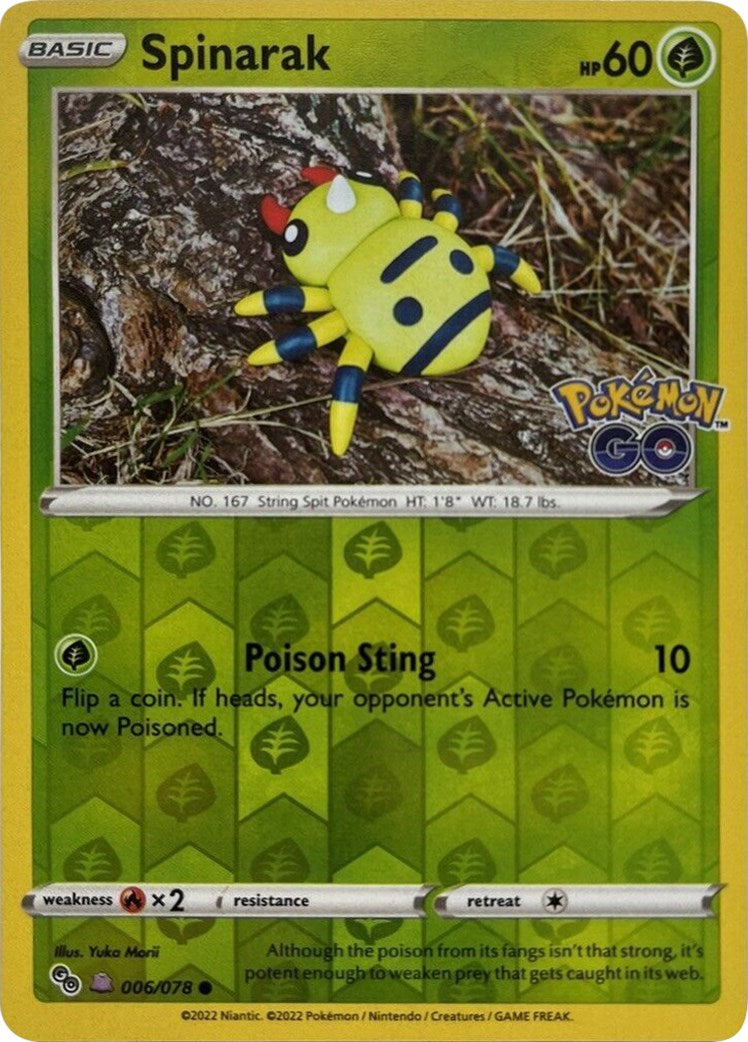 Spinarak (Peelable Ditto) (006/078) [Pokémon GO] | Gear Gaming Bentonville